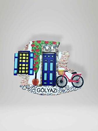 GÖLYAZI Temalı 3D Ahşap Magnet Lazer Kesim Buzdolabı Süsü