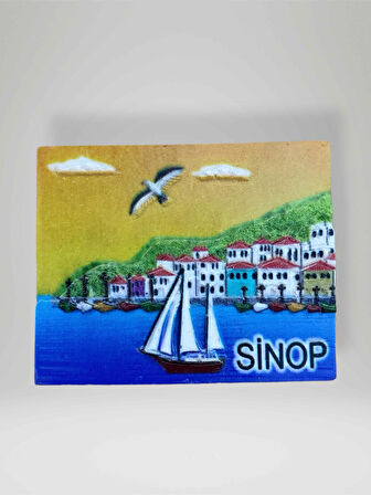 SİNOP Temalı Polyester Magnet Buzdolabı Süsü