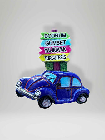 BODRUM / GÜMBET / YALIKAVAK / TURGUTREİS Temalı Kabartmalı Polyester Magnet