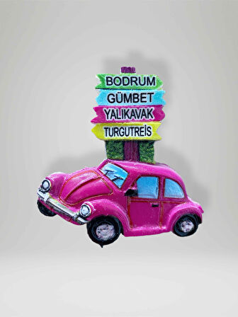 BODRUM / GÜMBET / YALIKAVAK / TURGUTREİS Temalı Kabartmalı Polyester Magnet