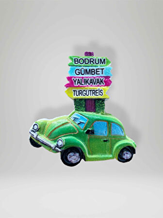 BODRUM / GÜMBET / YALIKAVAK / TURGUTREİS Temalı Kabartmalı Polyester Magnet