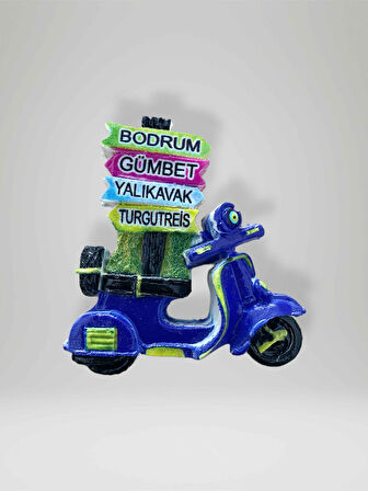 BODRUM / GÜMBET / YALIKAVAK / TURGUTREİS Temalı Kabartmalı Polyester Magnet