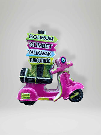 BODRUM / GÜMBET / YALIKAVAK / TURGUTREİS Temalı Kabartmalı Polyester Magnet