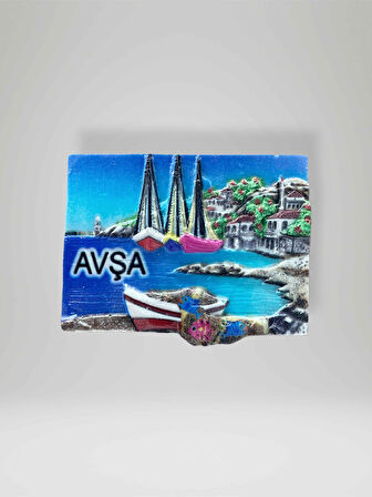 AVŞA Temalı Polyester Magnet Buzdolabı Süsü