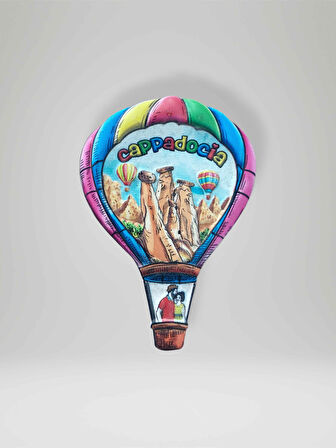 CAPPADOCIA ( KAPADOKYA ) Temalı Kabartmalı Polyester Magnet Buzdolabı Süsü
