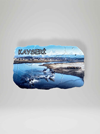 KAYSERİ Temalı Çatlatma Polyester Magnet Buzdolabı Süsü