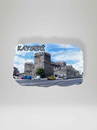 KAYSERİ Temalı Çatlatma Polyester Magnet Buzdolabı Süsü