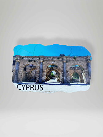 KIBRIS Temalı Çatlatma Polyester Magnet Buzdolabı Süsü