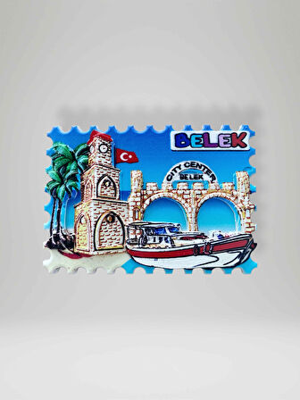 BELEK Temalı Kabartmalı Polyester Magnet Buzdolabı Süsü 7,5cm x 5,5cm