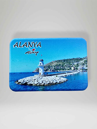 ALANYA Temalı Plastik Magnet Buzdolabı Süsü 8cm x 5,5cm