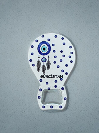 GÜRCİSTAN Temalı Nazar Baskılı Magnet Şişe Açacağı Buzdolabı Süsü (KOD:896)