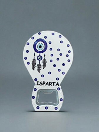 ISPARTA Temalı Nazar Baskılı Magnet Şişe Açacağı Buzdolabı Süsü (KOD:900)