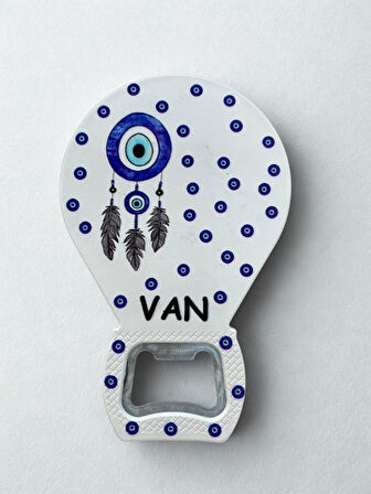 VAN Temalı Nazar Baskılı Magnet Şişe Açacağı Buzdolabı Süsü (KOD:902)