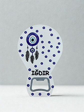 IĞDIR Temalı Nazar Baskılı Magnet Şişe Açacağı Buzdolabı Süsü (KOD:904)