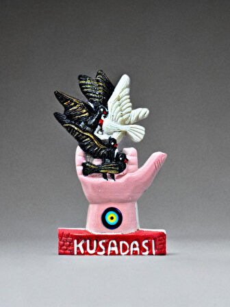 KUŞADASI Temalı (kod:950) Kabartmalı Polyester Magnet 5,5cm x 10cm