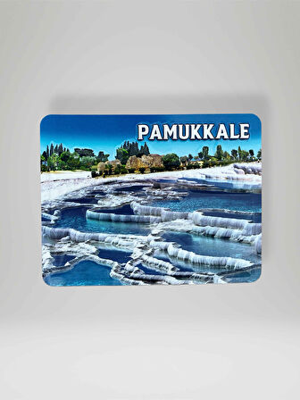 PAMUKKALE Temalı Kabartma PVC Magnet Buzdolabı Süsü (KOD:971)  90cm x 70cm