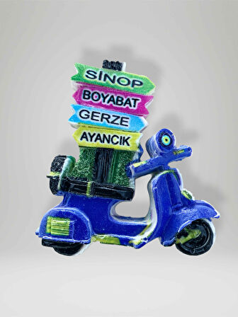 SİNOP BOYABAT GERZE AYANCIK Temalı Kabartmalı Polyester Magnet Buzdolabı Süsü 6,5 cm x 7cm (kod:982)