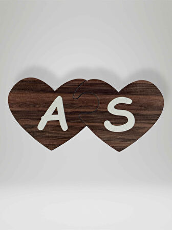S Harfi (Sağ Parça) – Ahşap Puzzle Kalp Harf Magnet – Buzdolabı Süsü – İkili Uyumlu (kod:1034)