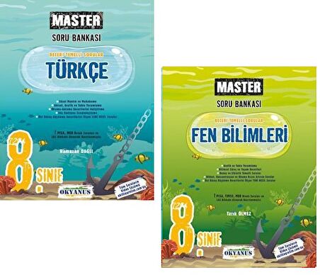 Okyanus 8. Sınıf Türkçe Fen Bilimleri Master Soru Bankası Seti 2023