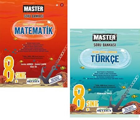 Okyanus 8. Sınıf Matematik Türkçe Master Soru Bankası Seti 2023