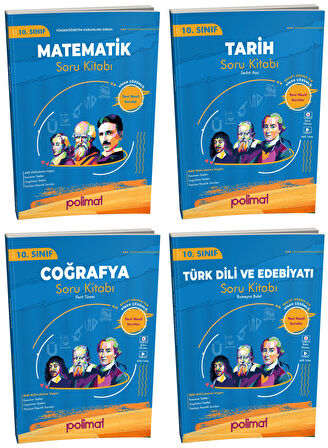 Polimat 2025 10. Sınıf Eşit Ağırlık Soru Kitabı Seti 4 Kitap