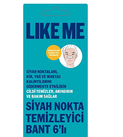 Like Me Siyah Nokta Temizleyici Bant 6'lı