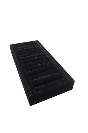 Yerli Üretim Süet Kumaş Siyah Renk 25 cm / 11,5 cm Kelepçe-Bileklik Sergileme Standı