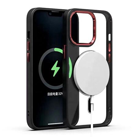 İphone 13 Pro Magsafe Leon Çerçeveli Cep Telefonu Kılıfı