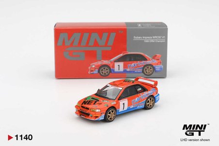 Mini GT 1:64 Subaru Impreza WRC97 #1 1999 DRM Champion Diecast Model Araba