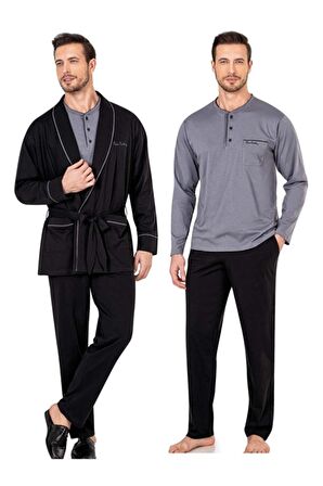 Erkek Penye Pijama Robdöşambır Damat Çeyiz Seti Senza Store