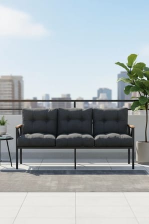 Balkon-bahçe-ofis-kafe Çay Seti Koltuk Oturma Takımı-oturma Grubu Miami 3'lü