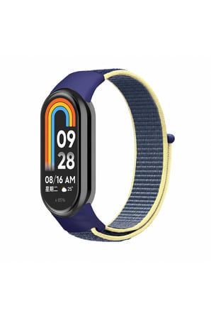 Xiaomi Mi Band 8 / Mi Band 9 / Mi Band 10 Uyumlu Naylon Kumaş Hasır Cırtlı Kordon