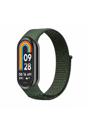 Xiaomi Mi Band 8 / Mi Band 9 / Mi Band 10 Uyumlu Naylon Kumaş Hasır Cırtlı Kordon