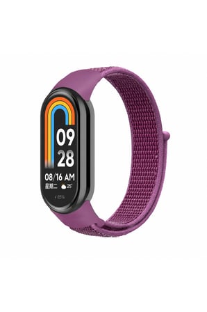 Xiaomi Mi Band 8 / Mi Band 9 / Mi Band 10 Uyumlu Naylon Kumaş Hasır Cırtlı Kordon