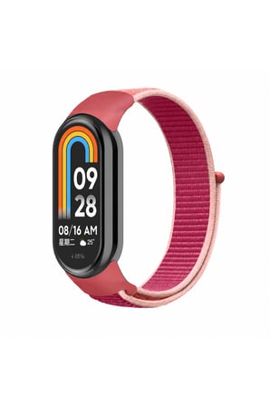 Xiaomi Mi Band 8 / Mi Band 9 / Mi Band 10 Uyumlu Naylon Kumaş Hasır Cırtlı Kordon