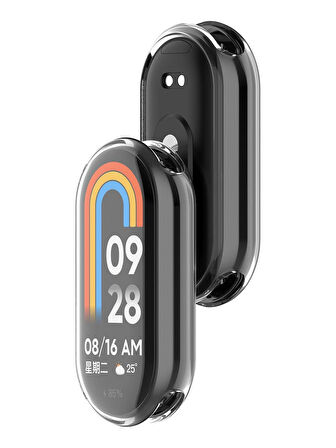 Xiaomi Mi Band 8 Mi Band 9 Uyumlu Şeffaf Silikon Kasa ve Ekran Koruyucu