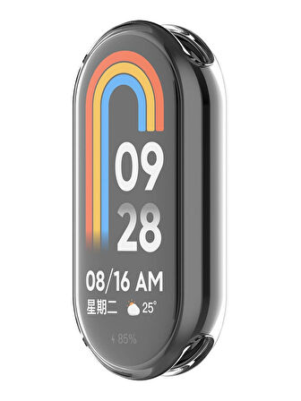 Xiaomi Mi Band 8 Mi Band 9 Uyumlu Şeffaf Silikon Kasa ve Ekran Koruyucu