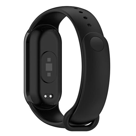 Xiaomi Mi Band 8 Mi Band 9 Uyumlu Silikon Kordon Bileklik Metal Klipsli