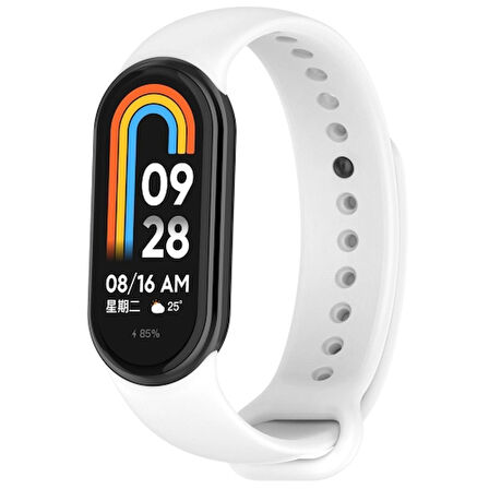 Xiaomi Mi Band 8 Mi Band 9 Uyumlu Silikon Kordon Bileklik Metal Klipsli