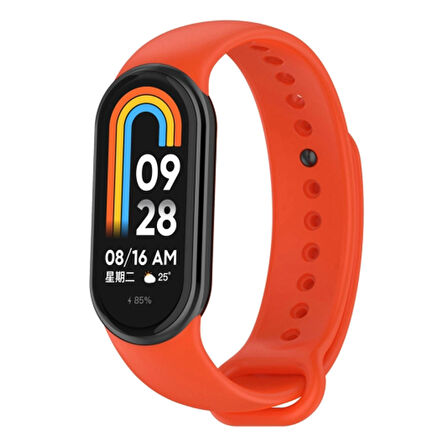 Xiaomi Mi Band 8 Mi Band 9 Uyumlu Silikon Kordon Bileklik Metal Klipsli