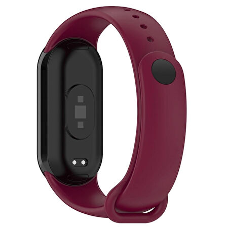 Xiaomi Mi Band 8 Mi Band 9 Uyumlu Silikon Kordon Bileklik Metal Klipsli