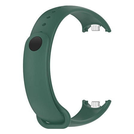 Xiaomi Mi Band 8 Mi Band 9 Uyumlu Silikon Kordon Bileklik Metal Klipsli