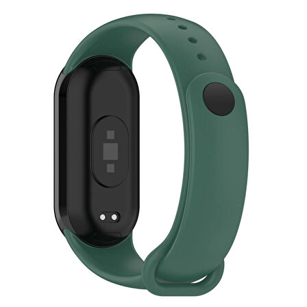 Xiaomi Mi Band 8 Mi Band 9 Uyumlu Silikon Kordon Bileklik Metal Klipsli