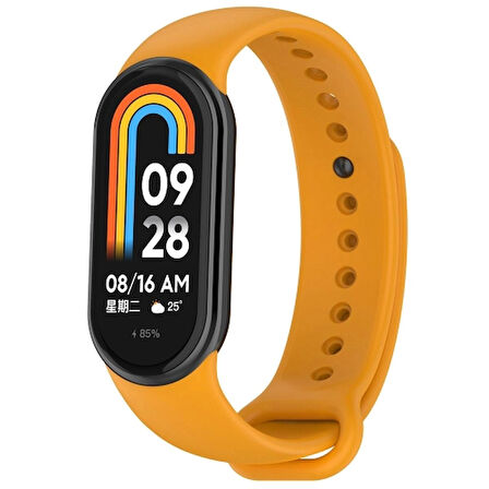 Xiaomi Mi Band 8 Mi Band 9 Uyumlu Silikon Kordon Bileklik Metal Klipsli