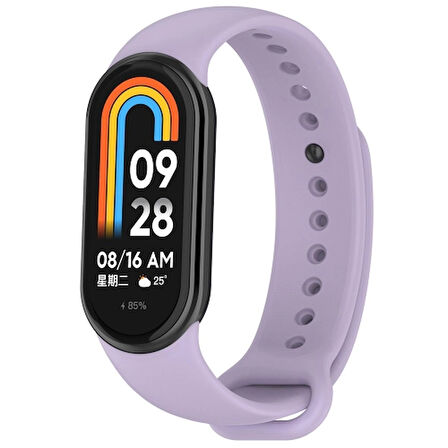 Xiaomi Mi Band 8 Mi Band 9 Uyumlu Silikon Kordon Bileklik Metal Klipsli