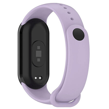 Xiaomi Mi Band 8 Mi Band 9 Uyumlu Silikon Kordon Bileklik Metal Klipsli