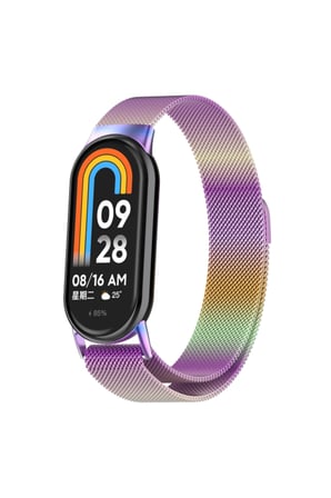 Xiaomi Mi Band 8 Mi Band 9 Mi Band 10 Uyumlu Metal Mıknatıslı Hasır Kordon Bileklik