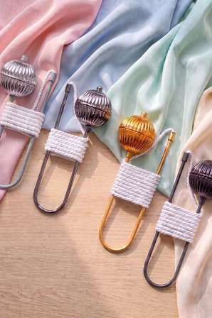 Midye Model Hayalet Kol Bağı Kabuk Desenli Perde Bağı Kordonu Perde Tutucu Aksesuarı