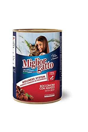Neo Pet Market Gatto Sığır Etli Yetişkin Kedi Konservesi 405 Gr X 24 Adetmigliorsığır24