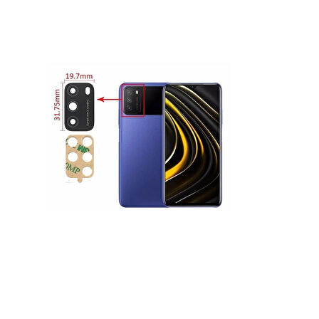 Pocophone M3 İle Uyumlu Kamera Camı